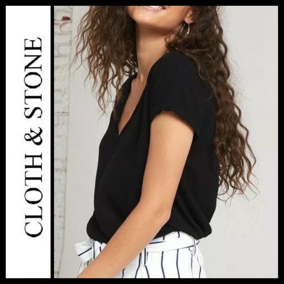 NWOT Anthro Cloth & Stone Draped Tee - Picture 3 of 10